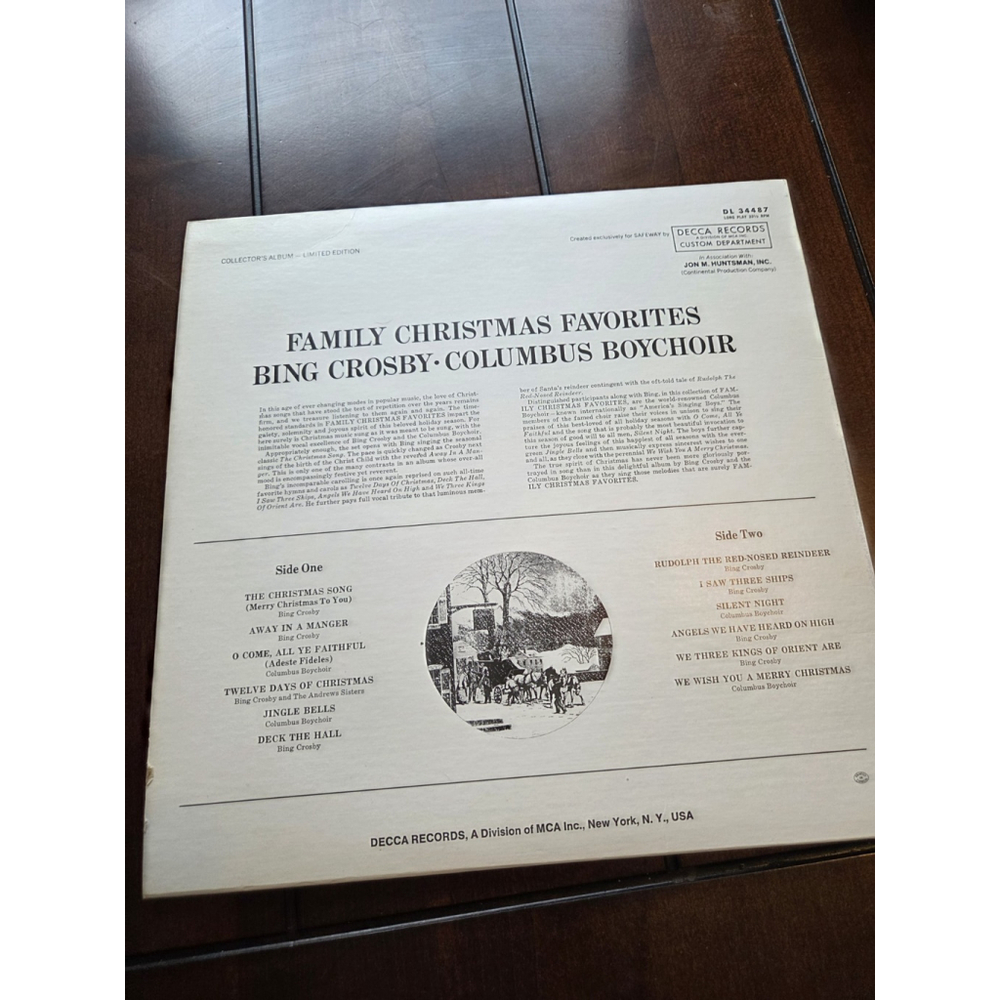 Bing Crosby Family Christmas Favourites Vinyl LP Album (M17) - Picture 2 of 4